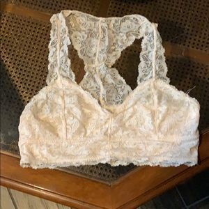 White lace bralette